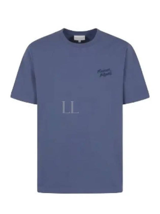 Handwriting Comfort Short Sleeve T-Shirt Storm Blue - MAISON KITSUNE - BALAAN 2