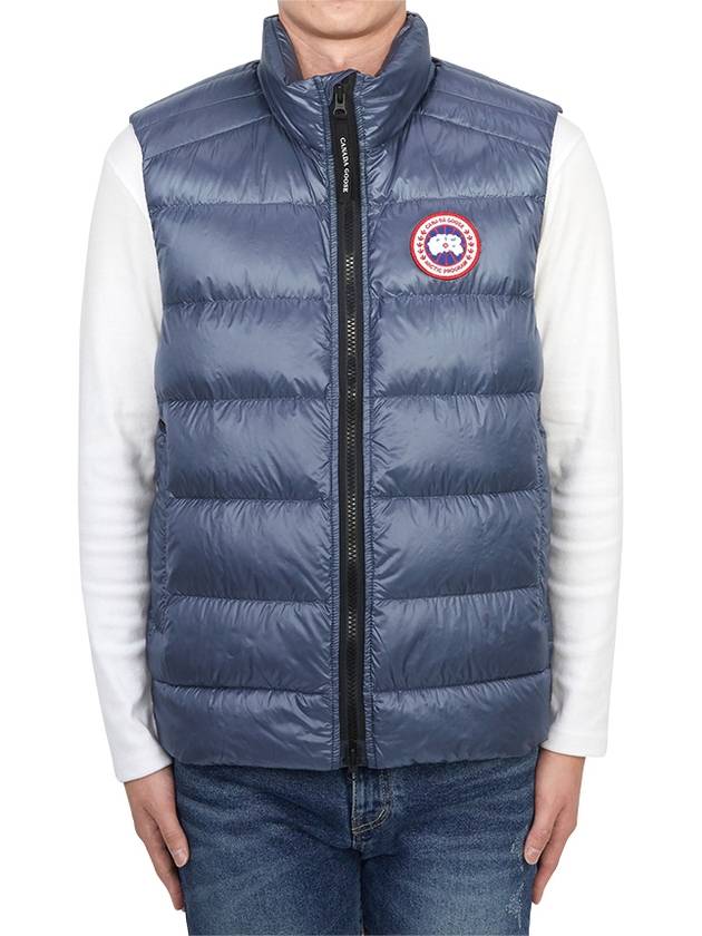 Crofton Logo Patch Padding Vest Ozone Blue - CANADA GOOSE - BALAAN 2