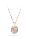 Swan Octagon Emblem Pendant Necklace Rose Gold - SWAROVSKI - BALAAN 3