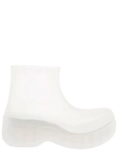 Puddle Glass Middle Rain Boots White - BOTTEGA VENETA - BALAAN 1