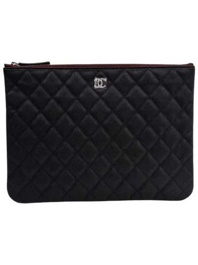 Silver Caviar Clutch New Medium AP4021 - CHANEL - BALAAN 2