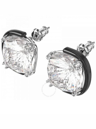 Harmonia Cushion Cut Stud Earrings White - SWAROVSKI - BALAAN 2