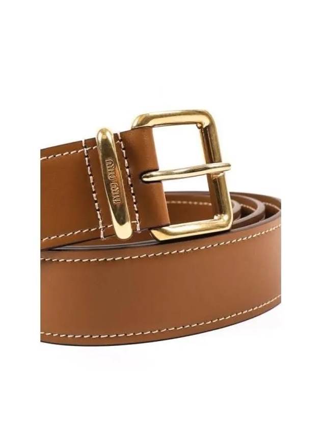 Logo Detail Leather Belt 5CC536 2AIX F098L - MIU MIU - BALAAN 3