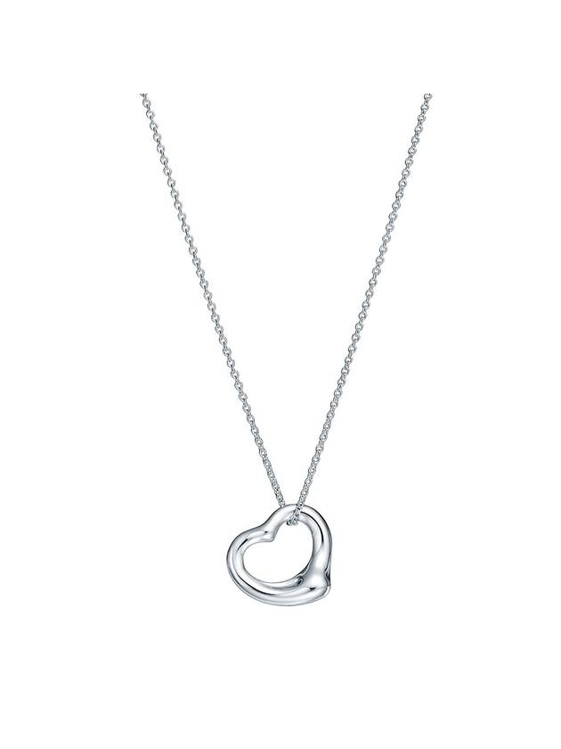 Open Heart Pendant 7MM Necklace Silver - TIFFANY & CO. - BALAAN 1