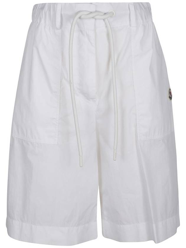 Highwaist Drawstring Shorts White - MONCLER - BALAAN 2