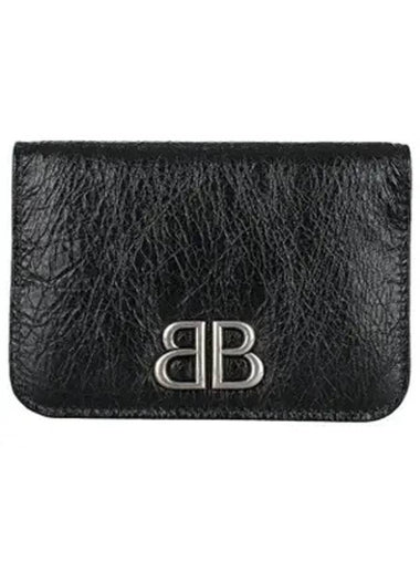 BB Logo Business Card Wallet Black - BALENCIAGA - BALAAN 1