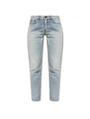 Women's Vintage Boyfriend Jeans Light Blue - SAINT LAURENT - BALAAN 1