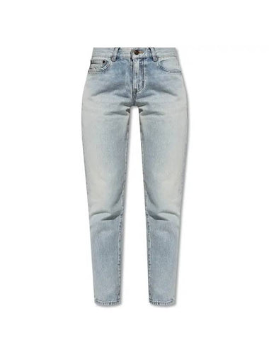 Women's Vintage Boyfriend Jeans Light Blue - SAINT LAURENT - BALAAN 1