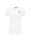 Logo round short sleeve t shirt white women 1G173F Y7XK Z14BB - PINKO - BALAAN 1