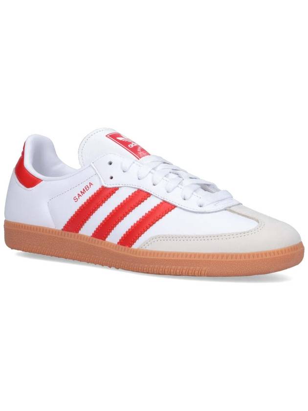 Samba OG Leather Low Top Sneakers Red Cloud White - ADIDAS - BALAAN 3