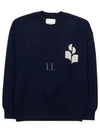 Ateley Logo Cotton Sweatshirt Midnight - ISABEL MARANT - BALAAN 2