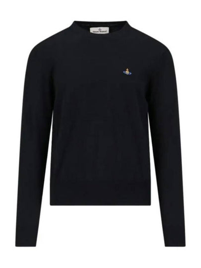 ORB Embroidered Crew Neck Knit Top Black - VIVIENNE WESTWOOD - BALAAN 2