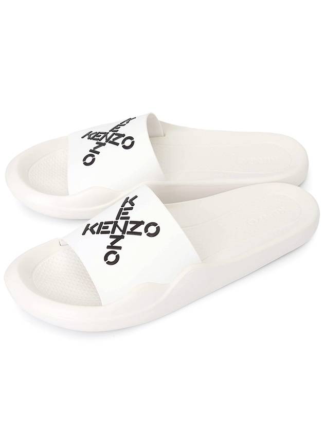 Cross Logo Slippers White - KENZO - BALAAN 2