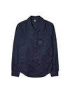 Metropolis Long Sleeve Shirt Navy - CP COMPANY - BALAAN 1