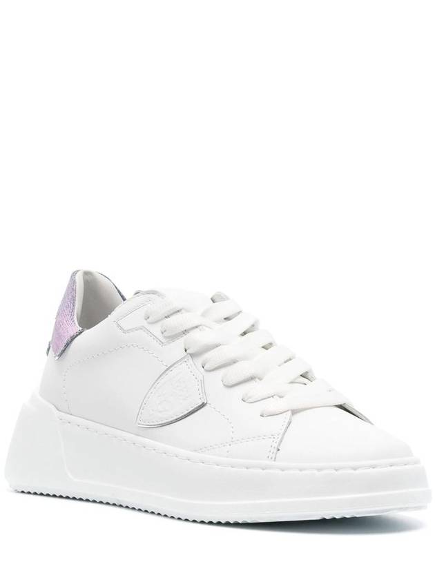 Tres Temple Leather Low Top Sneakers White - PHILIPPE MODEL - BALAAN 3