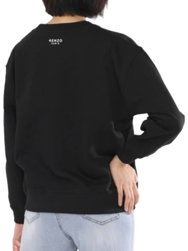 Lucky Tiger Embroidery Crew Neck Sweatshirt Black - KENZO - BALAAN 4