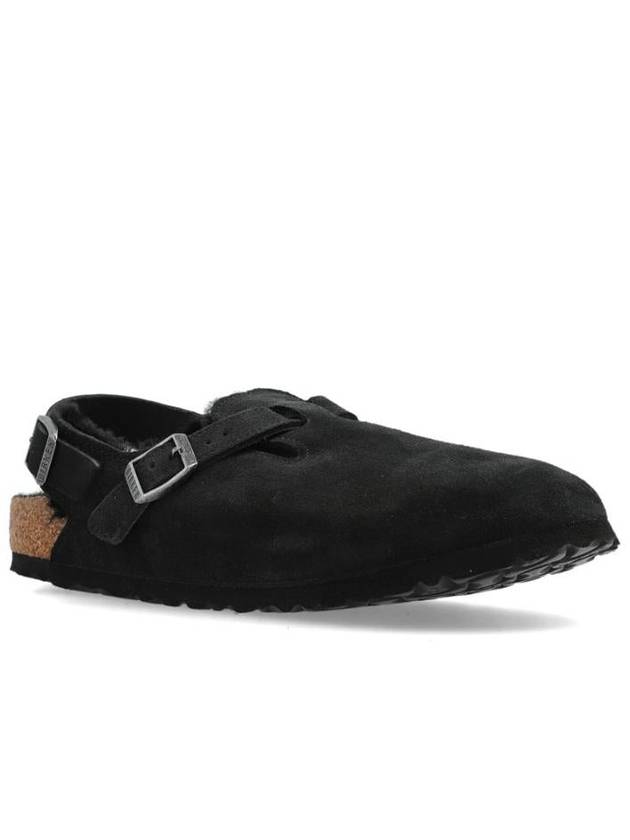 Tokio Shearling Suede Sandals Black - BIRKENSTOCK - BALAAN 6