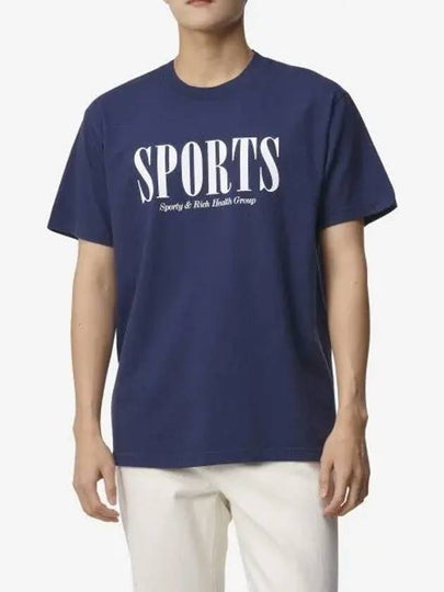 Common Sports Short Sleeve T-Shirt Navy - SPORTY & RICH - BALAAN 2