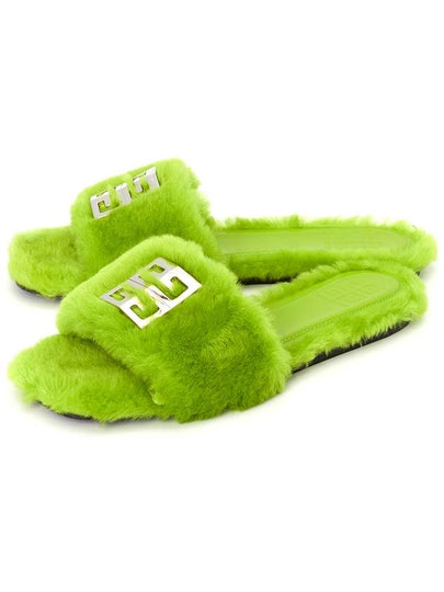 4G Shearing Slippers Citrus Green - GIVENCHY - BALAAN 2