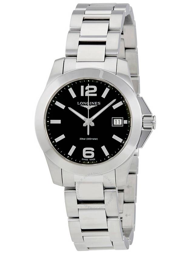 Longines Conquest Black Dial Ladies Watch L33774586 - LONGINES - BALAAN 1