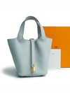 Picotin Lock 18 Tote Bag Blue Pale - HERMES - BALAAN 2