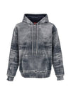 FW 23 24 sweatshirt con cappuccio vernice A11669068JK01 - DIESEL - BALAAN 1