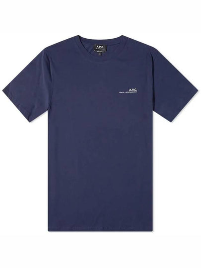 Men's Item Logo Cotton Short Sleeve T-Shirt Navy - A.P.C. - BALAAN 2