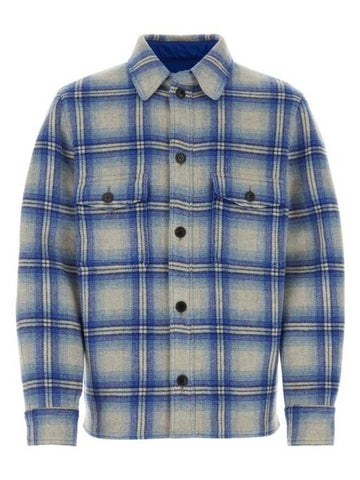 Kervon Check Wool Shirt Jacket Blue - ISABEL MARANT - BALAAN 1