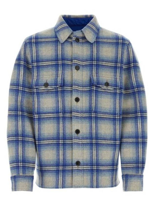 Kervon Check Wool Shirt Jacket Blue - ISABEL MARANT - BALAAN 1