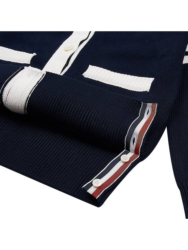 Thome Browne 4 Bar Cardigan Navy - THOM BROWNE - BALAAN 11