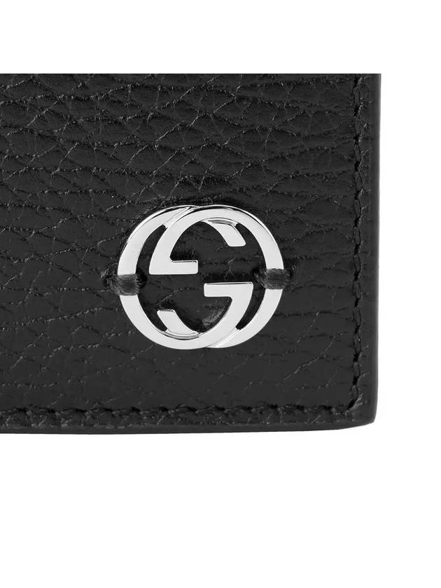 GG Interlocking Two Tone Half Wallet Black - GUCCI - BALAAN 7