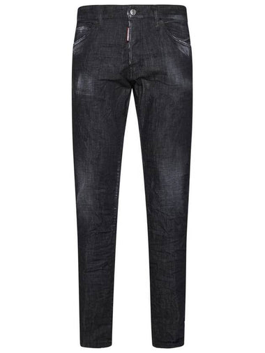 Cool Guy Logo Patch Jeans Black - DSQUARED2 - BALAAN 1