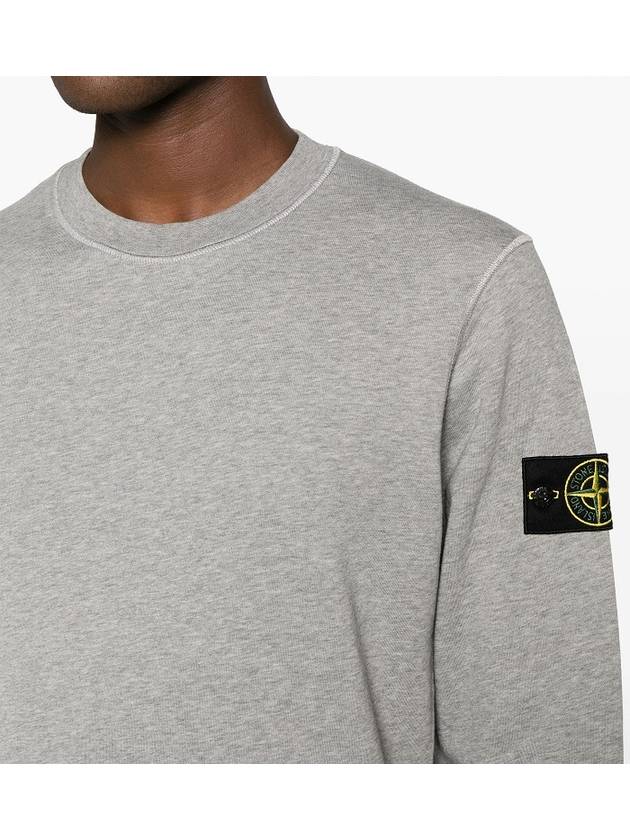 Wappen Patch Garment Dyed Sweatshirt Grey - STONE ISLAND - BALAAN 7