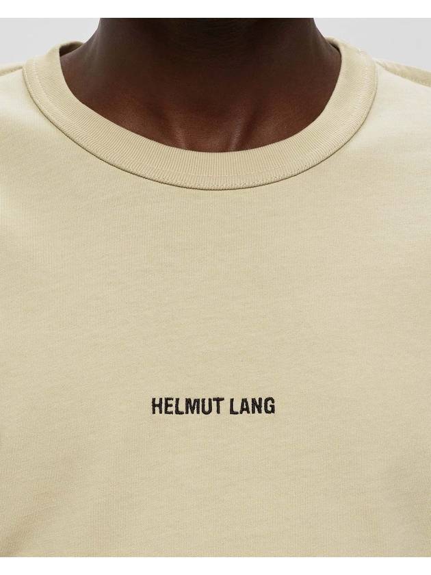 Inside Out Logo Short Sleeve T-Shirt Beige - HELMUT LANG - BALAAN 3