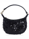 Women's Butterfly Mini Flat Sequin Pouch Shoulder Bag Black - GANNI - BALAAN 2