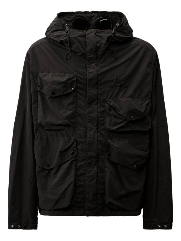 Flatt Nylon Goggle Hooded Jacket Navy - CP COMPANY - BALAAN 2