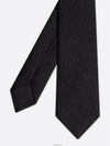 Homme Oblique Silk Tie Black - DIOR - BALAAN 5