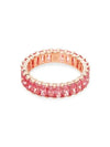 Matrix Baguette Cut Ring Rose Gold Pink - SWAROVSKI - BALAAN 3