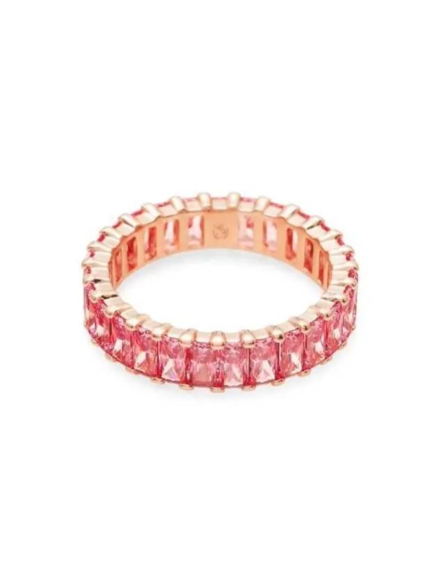 Matrix Baguette Cut Ring Rose Gold Pink - SWAROVSKI - BALAAN 3