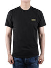 Men's International Small Logo Short Sleeve T-Shirt Black - BARBOUR - BALAAN 3