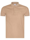 Embroidered Logo Polo Shirt Beige - BURBERRY - BALAAN 1