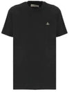 ORB Logo Cotton Short Sleeve T-Shirt Black - VIVIENNE WESTWOOD - BALAAN 2