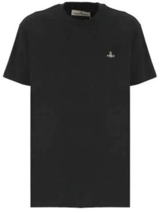 ORB Logo Cotton Short Sleeve T-Shirt Black - VIVIENNE WESTWOOD - BALAAN 2