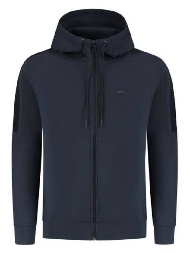 Logo Print Stretch Cotton Tracksuit Navy - HUGO BOSS - BALAAN 4