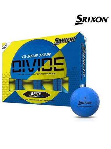 Q STAR TOUR 5 DIVIDE Golf Ball Golf Ball 3 Piece 12 Grains Yellow Blue - SRIXON - BALAAN 1