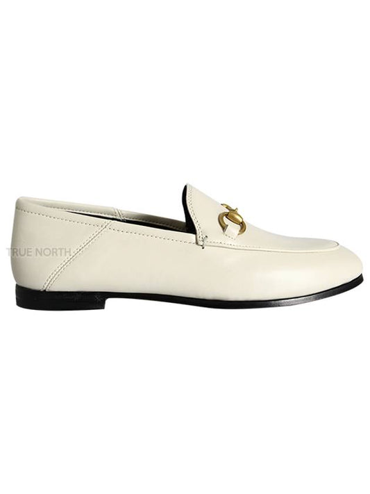 Leather Horsebit Loafers White - GUCCI - BALAAN.