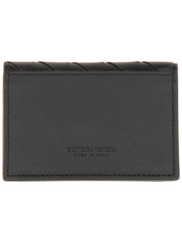 Intrecciato Folding Card Wallet Black - BOTTEGA VENETA - BALAAN 4