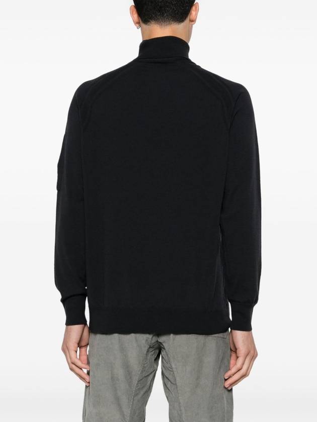 Extra Fine Merino Wool Turtleneck Black - CP COMPANY - BALAAN 5