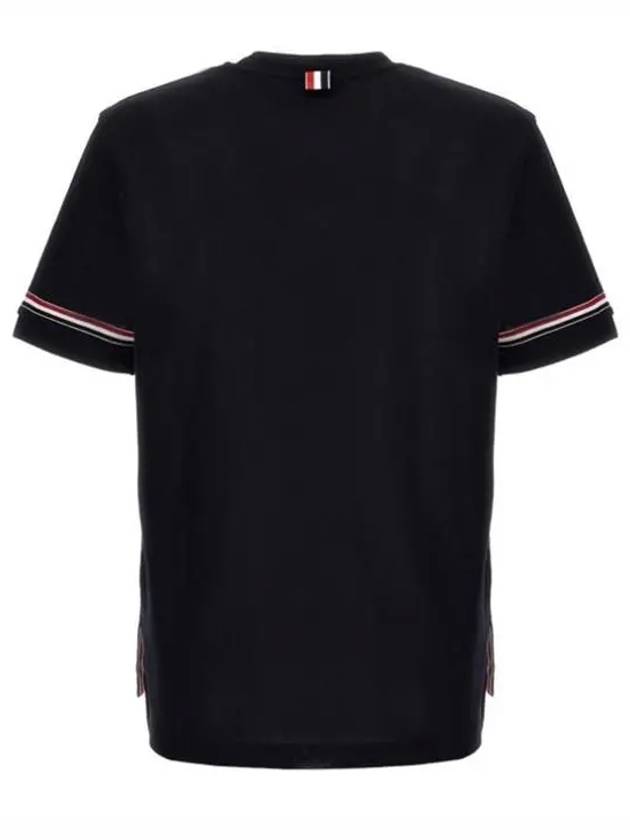 24SS Lightweight Cotton Short Sleeve TShirt MJS247AJ0129 - THOM BROWNE - BALAAN 3