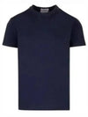 Rockstud Neckline Short Sleeve T-Shirt Navy - VALENTINO - BALAAN 2